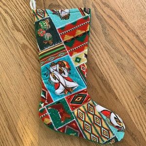 Handcrafted small vintage themed Christmas stocking. NEW
